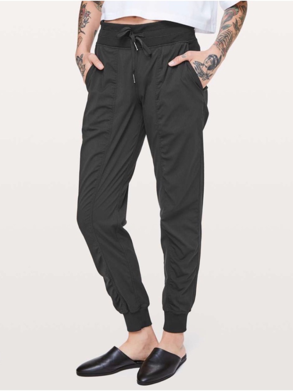 lululemon athletica Women's Dance Studio Black Active Workout Drawstring Joggers